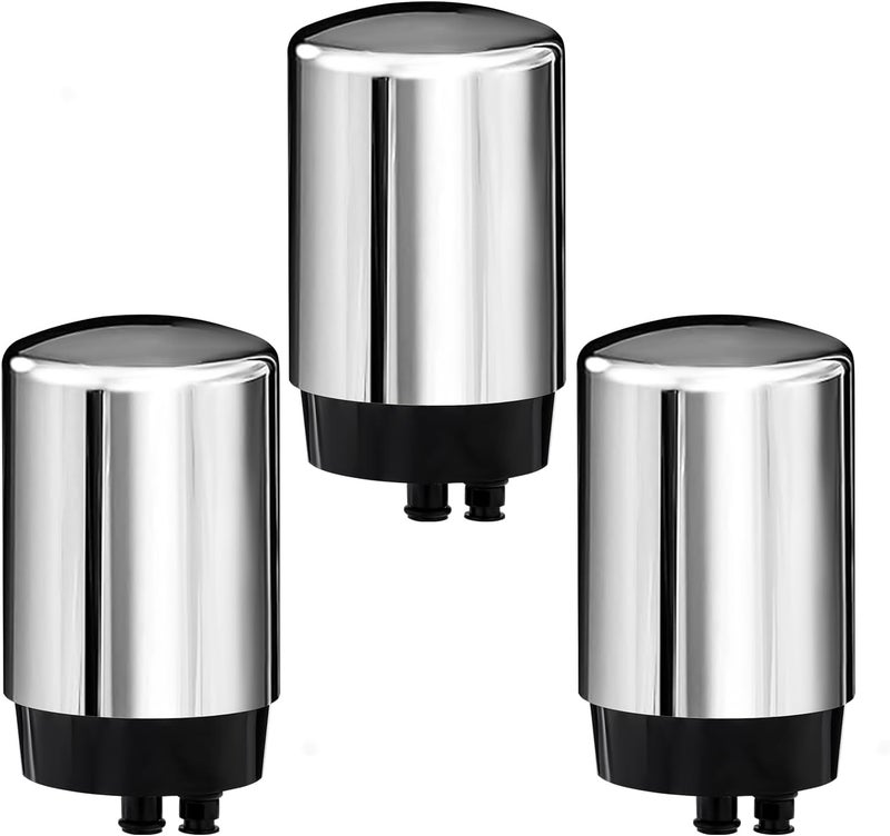 Linsuely 3 Pack Faucets Filters Cartridge(FR-200,FF-100)，Replacement for Brita® Faucet Filter,Water Filter Compatible with Brita® Faucet Filtration Systems- Chrome - Image 1